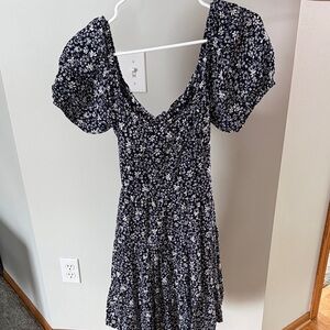 Altar'd State Navy Floral Midi Dress